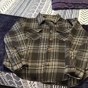 Women’s Black Plaid Top